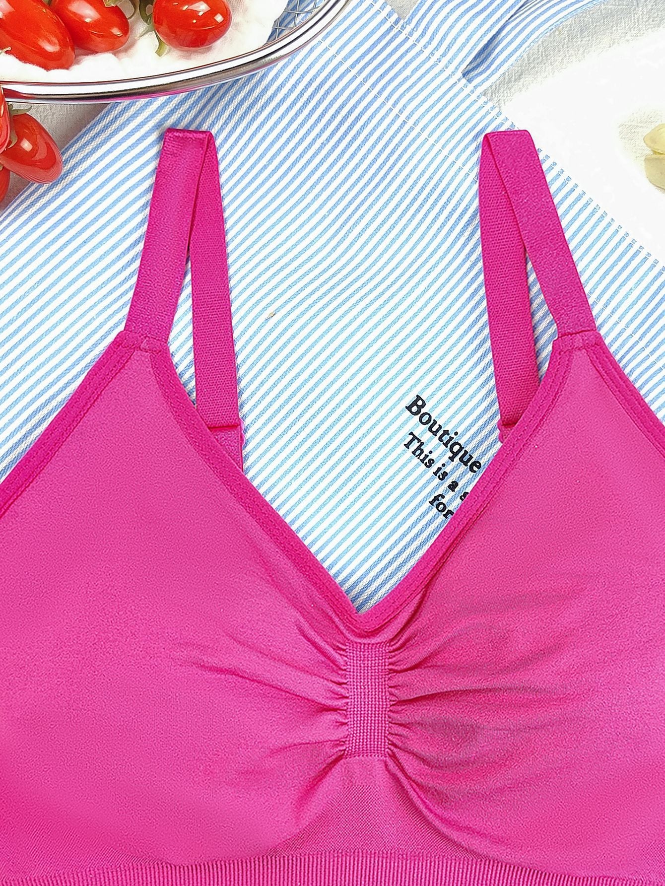 Women's Wireless Bra Comfort No Underwire Unlined Cami Bra Seamless Sports Bra
