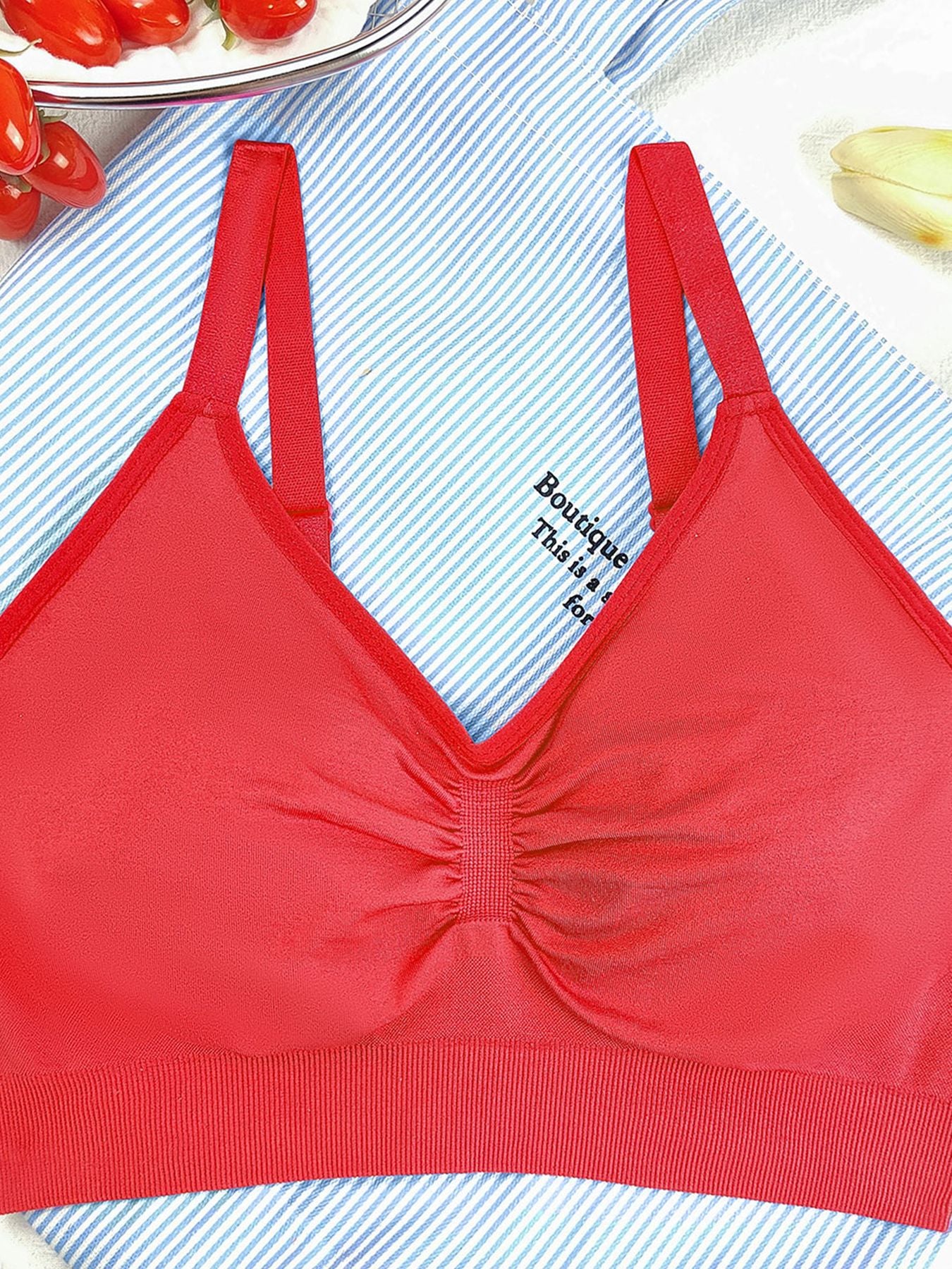 Women's Wireless Bra Comfort No Underwire Unlined Cami Bra Seamless Sports Bra