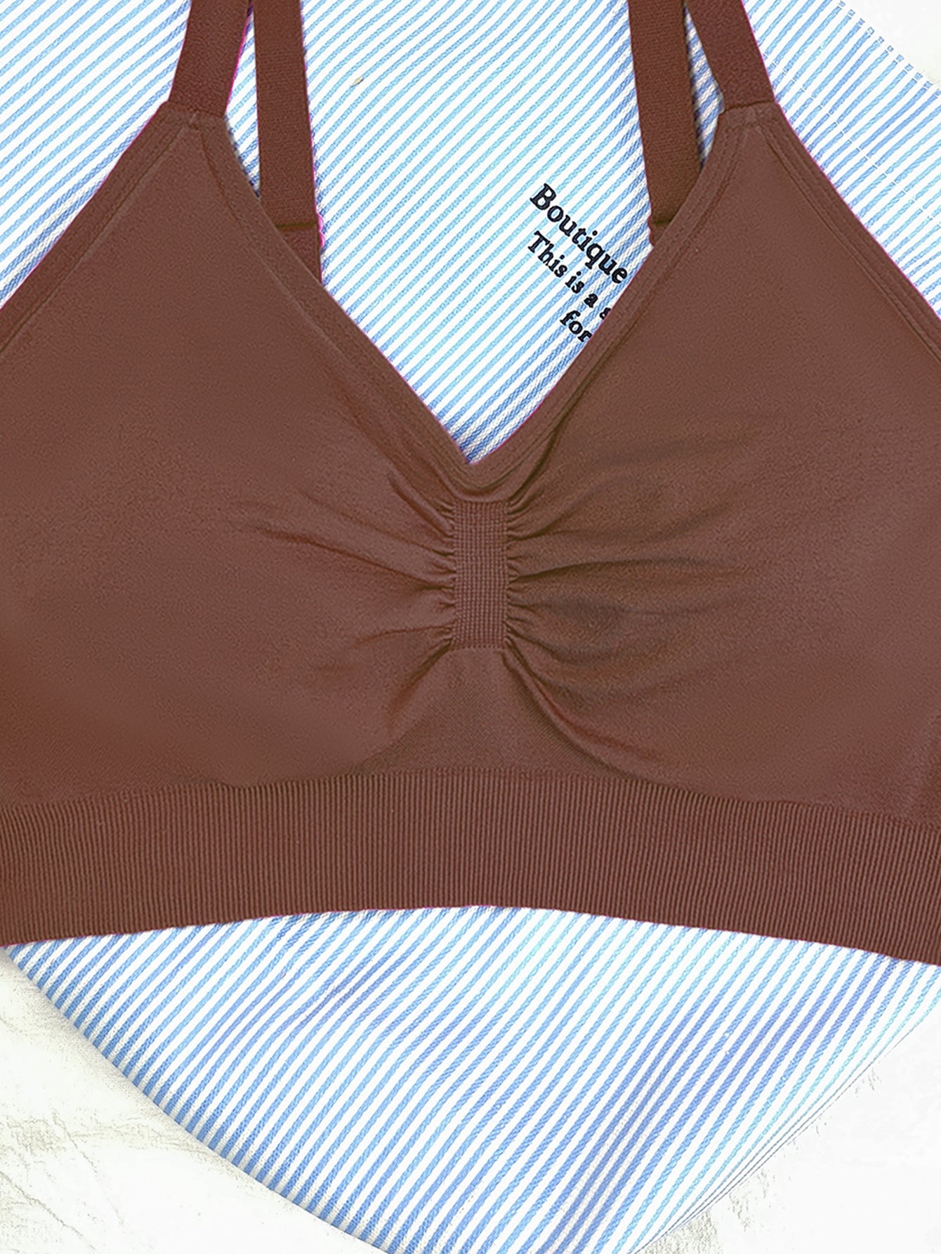 Women's Wireless Bra Comfort No Underwire Unlined Cami Bra Seamless Sports Bra