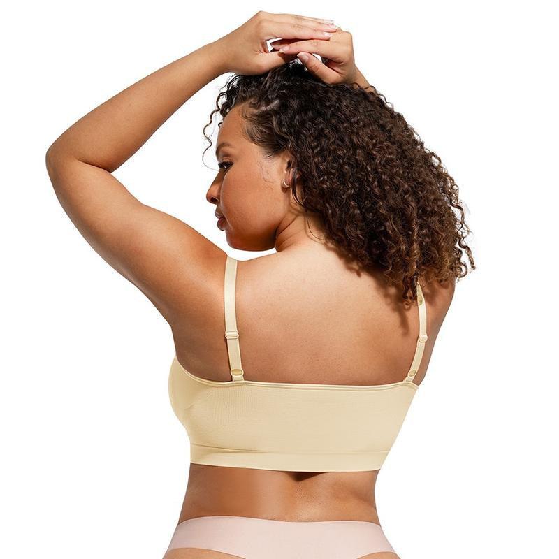 Women's Wireless Bra Comfort No Underwire Unlined Cami Bra Seamless Sports Bra