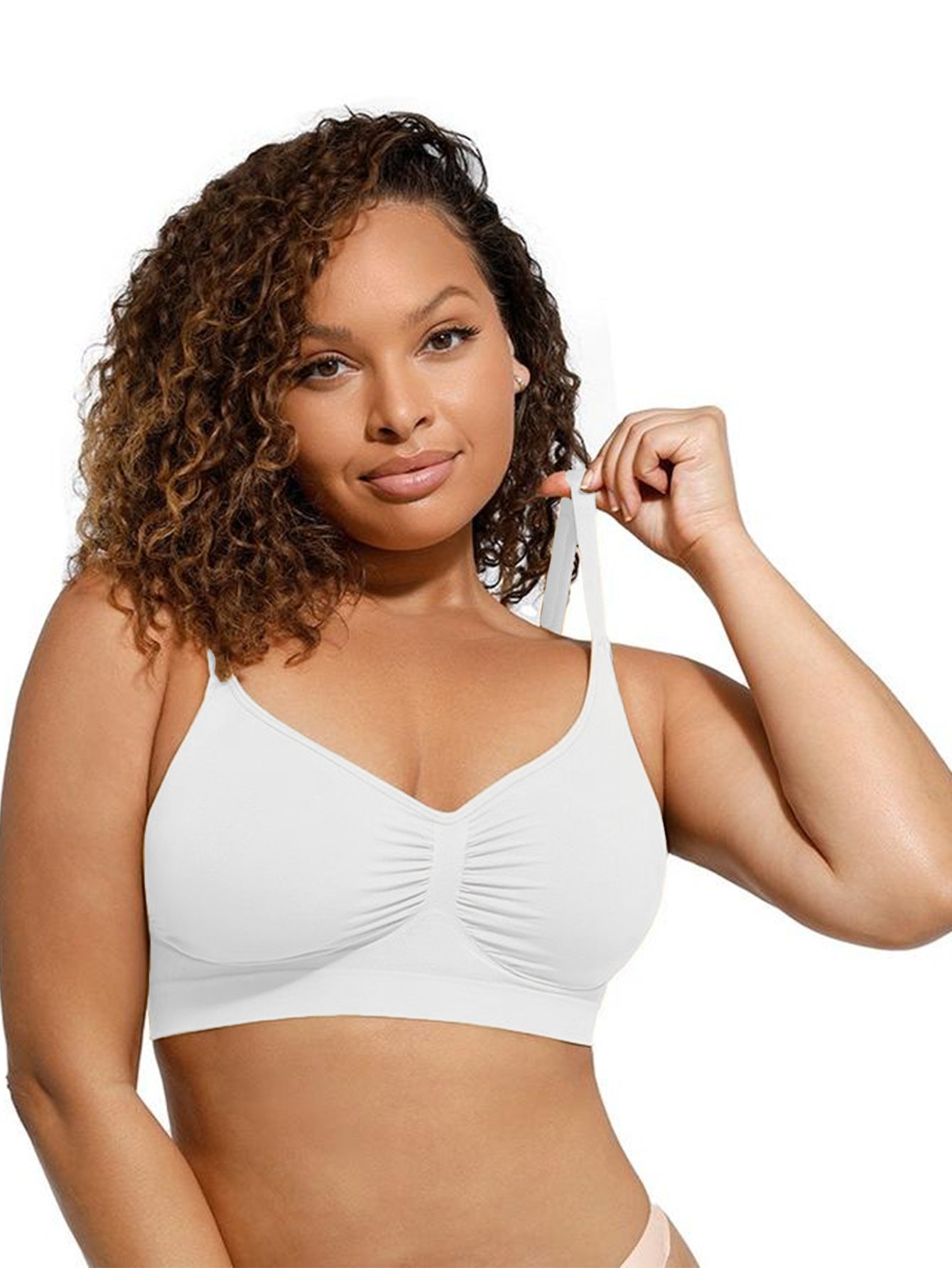 Women's Wireless Bra Comfort No Underwire Unlined Cami Bra Seamless Sports Bra