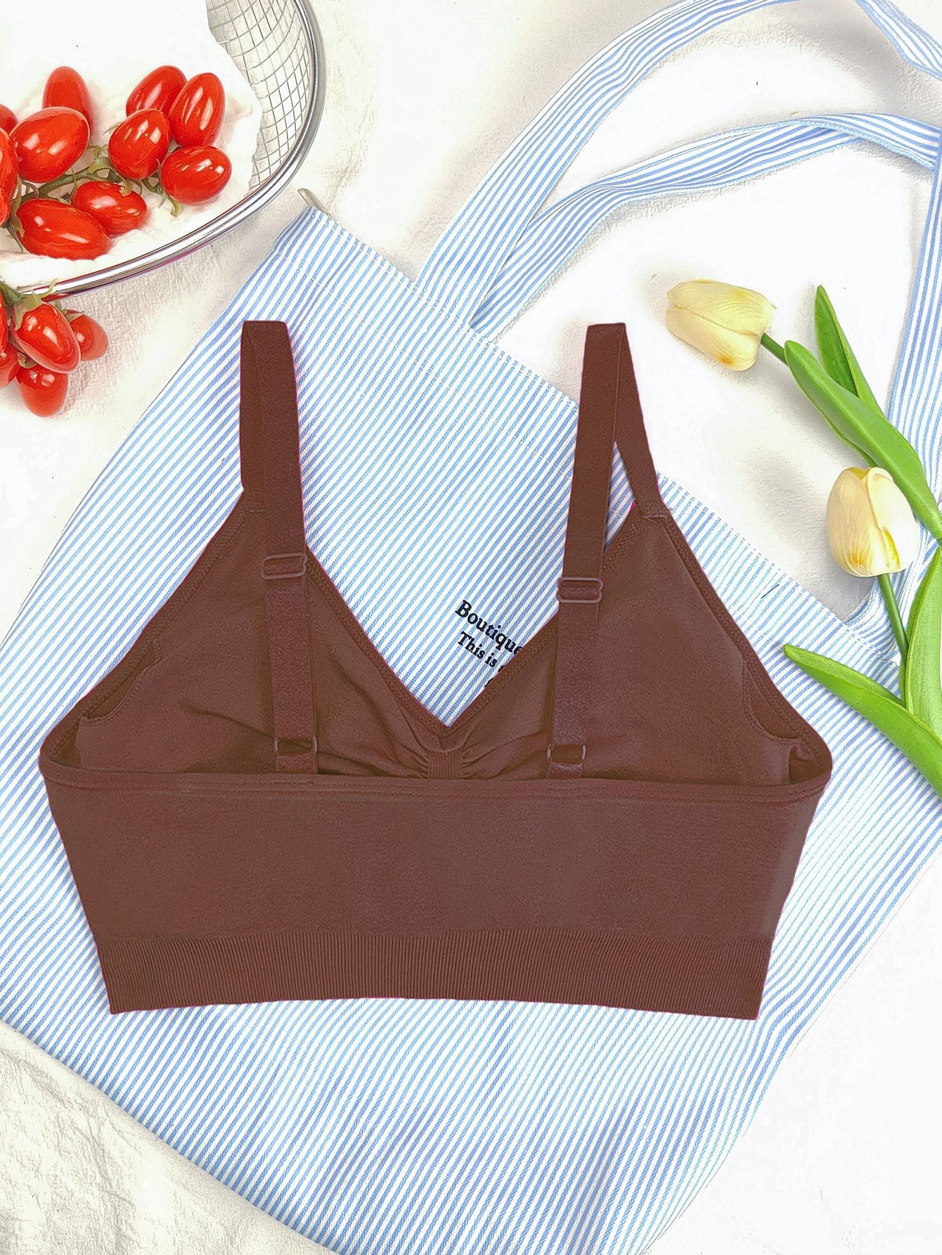 Women's Wireless Bra Comfort No Underwire Unlined Cami Bra Seamless Sports Bra